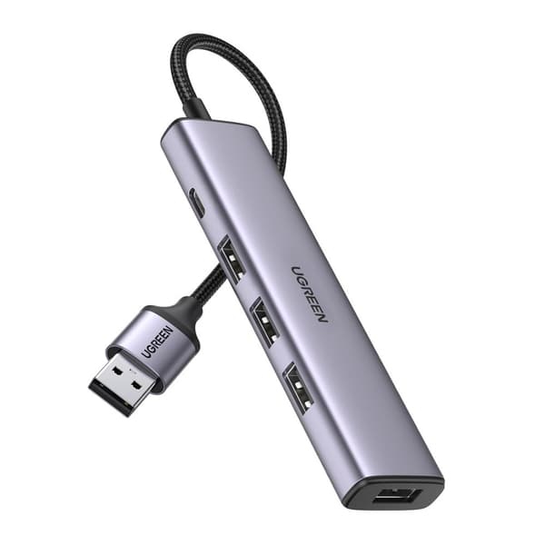 Ugreen USB-hubb med 4 portar - USB 3.0 grå (CM473 20805)