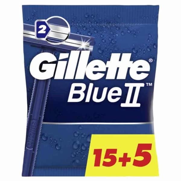 Gillette Blue II Kertakäyttöiset Partakoneet, 20 kpl