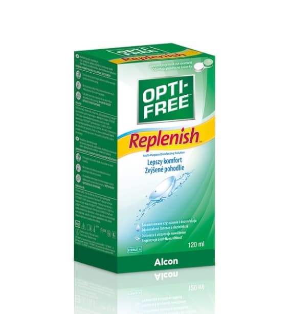 Opti-Free Replenish, Monipuolinen linssien puhdistusneste, 120 ml