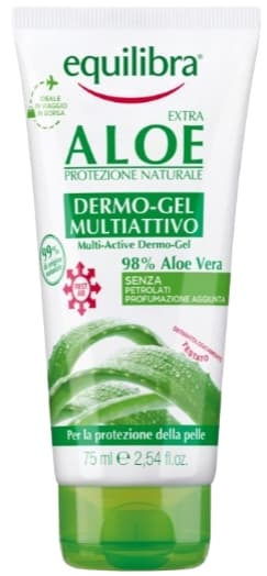 Equilibra, Aloe Vera Gel Dermo Extra Multi-Active, 75 ml/Smaragd Skönhetsgel med Fuktgivande Egenskaper