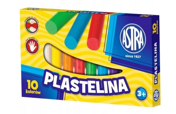 Mångfärgad Lera 10-pack - Astra, Plastelina