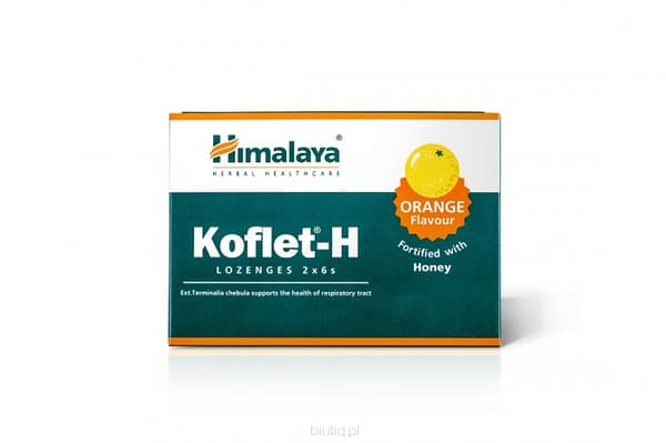 Himalaya Koflet-H Apelsin Sugtabletter - Naturlig lindring för halsirritation. Aromatiskt apelsinsmak. 12 tabletter. Svalkar och lugnar halsen.