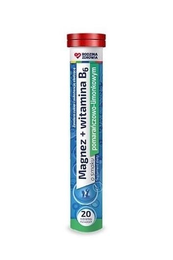Perheen Terveyden Magnesium + B6 Vitamiini 20 Poretablettia