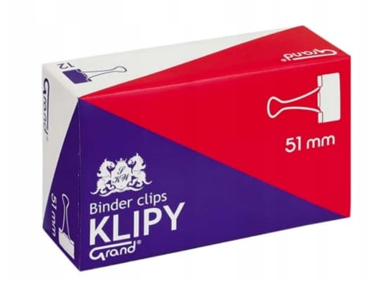 Kontor Klips Sæt, 51mm, 12 stk.