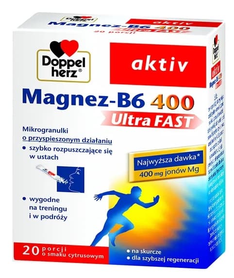 Magnesium-B6 Tillskott för Snabb Absorption - 20 Påsar