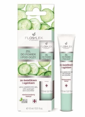 Flos-Lek Silmänympärys- ja luomigeeli, jossa on kehäkukkaa ja kurkkua 15 ml