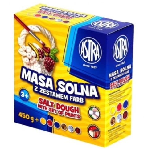 Astra, Saltdej 450g + Farvesæt, 6 farver