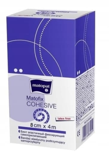 Elastisk stofbind Matofix Cohesive 4m x 8cm