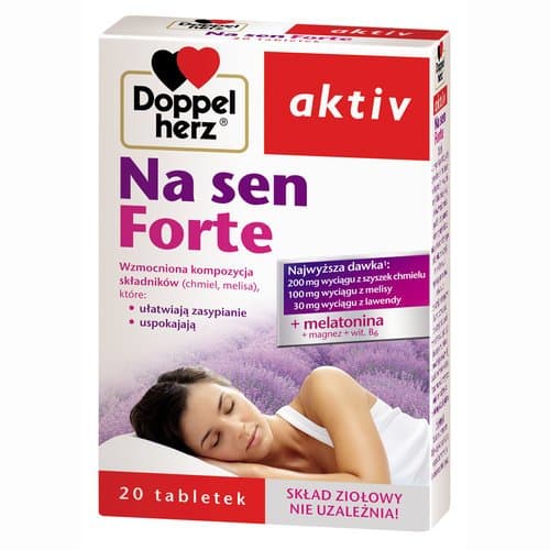 Sovtillskott med melissa och magnesium för lugn sömn - 20 tabletter. Främjar avslappning och återhämtning. Innehåller aktivt essensblandning.