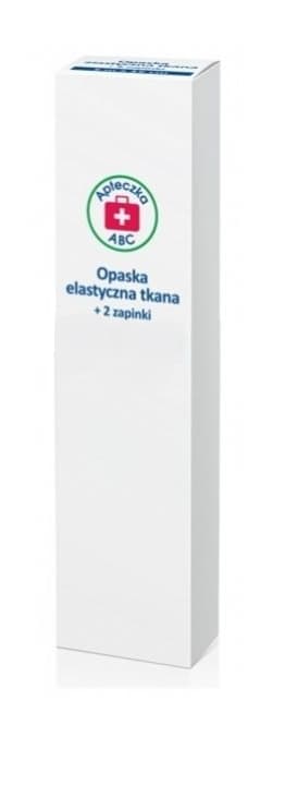Fleksibel vævet forbinding, 5m x 10cm, med clips - Førstehjælpskasse ABC