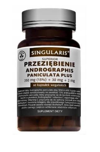 Yksittäinen Andrographis Paniculata Plus 350mg + 30mg + 2mg, 60 kapselia