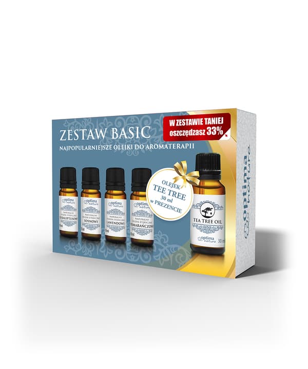Eteeristen öljyjen paketti: Eukalyptus, Mänty, Laventeli, Appelsiini & Teepuu, 10-30 ml