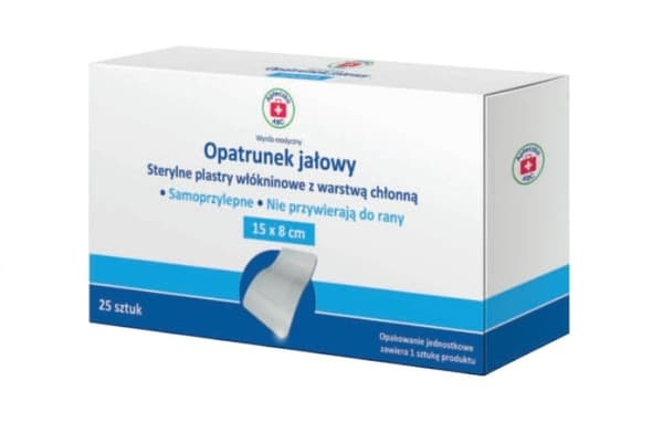 Sterile Fiberplaster med Beskyttende Lag, 15x8cm, 25 stk - ABC Førstehjælpskasse