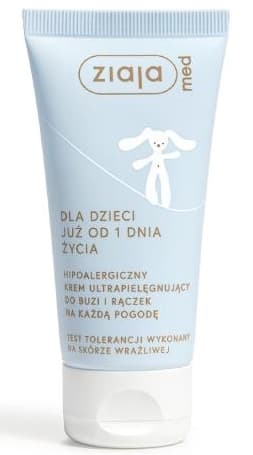 Ziaja MED for Børn Ultra-plejende Creme til Ansigt og Hænder til enhver Vejrtype, 50ml