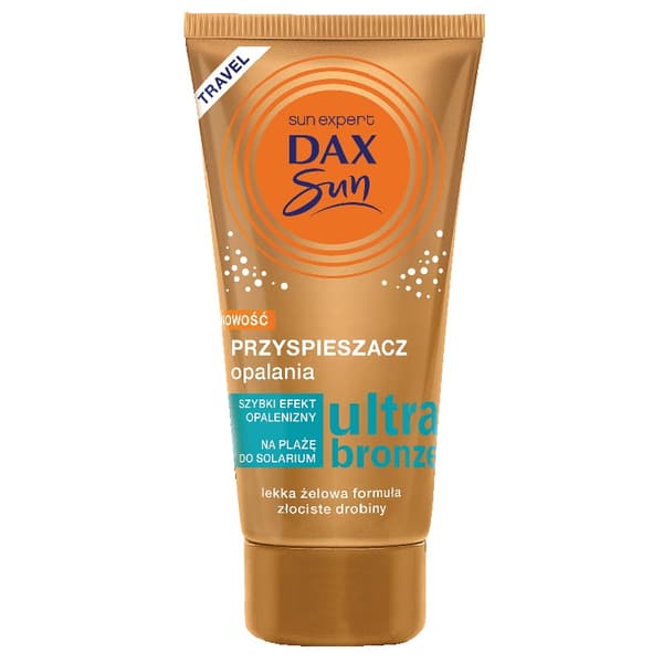 Dax Sun Accelerator med gyldne partikler Ultra Bronze Travel, 50 ml