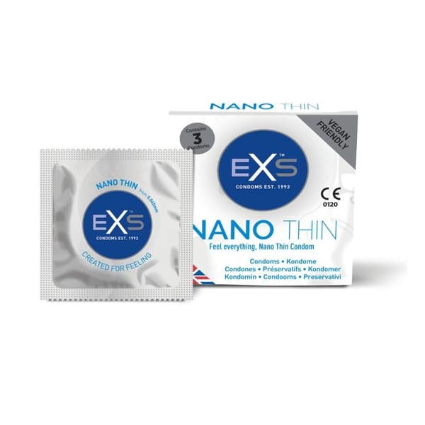 Exs Nano Thin Ultra Tunn Kondomer, 3 stycken