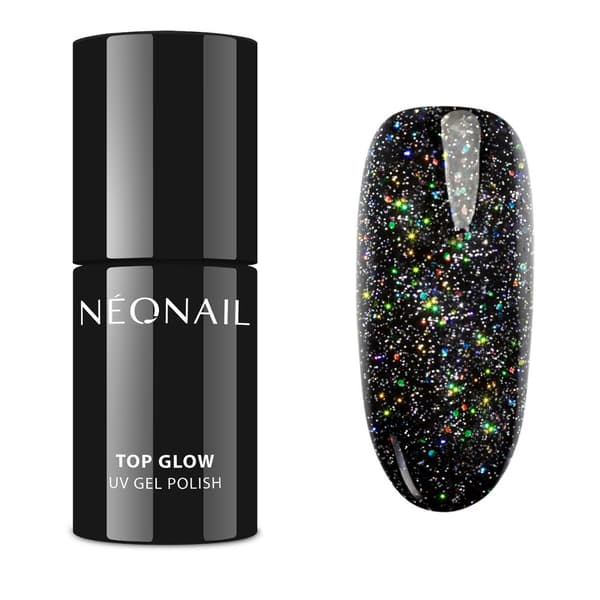 NeoNail Top Glow - Monivärinen Holo Hybridi Kynsilakk, 7.2ml