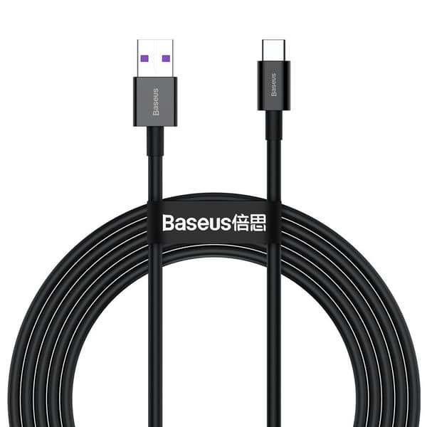 Baseus Superior USB til USB-C Kabel 66W (11V/6A) Huawei SuperCharge SCP 2m Sort (CATYS-A01)