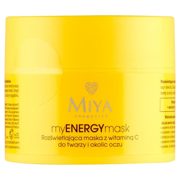 Miya Cosmetics myENERGYmask Lystergivande Ansiktsmask med Vitamin C, 50 ml
