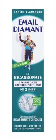 Tandpasta med Fluor og Bagepulver Email Diamant, 75 ml