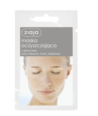 Ziaja Lerbaserad Rengöringsmask för Blandad, Fet och Acnebenägen Hud, 7ml