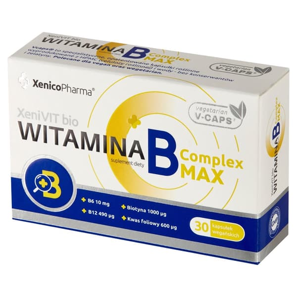 B-Vitamin Complex MAX, 30 kapsler