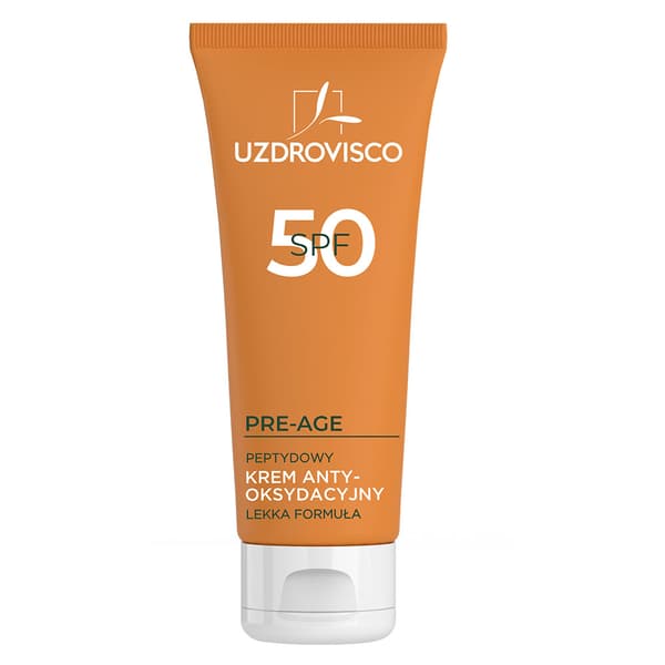 Uzdrovisco Pre-Age SPF 50 Peptidivoide: Antioksidanttinen ja ihonvärin tasoittava, 50 ml