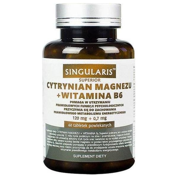 Magnesiumcitratformel med B6-vitamin, 60 tabletter - Optimeret synergistisk formel til din krop