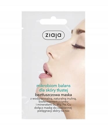 Ziaja, Mikrobiom Balance, Fedtet Hud Ansigtsmaske, 7 ml