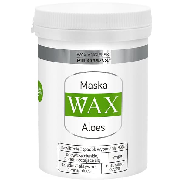 Wax Engelska Pilomax, Natur Classic Mask Aloe, för fint hår, 240 ml