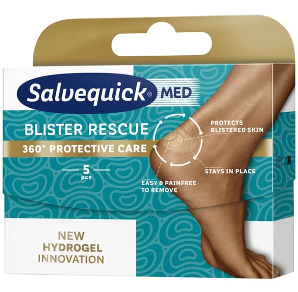 Salvequick Blister Redningsplaster til Hælene, 5 stk.