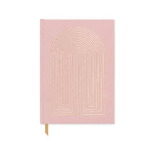 Vegan Suede Notesbog i Dusty Pink