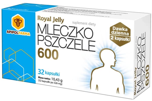 Mehiläisenmaitokapselit, 600mg, Luonnollinen Kuningattareshoitotuote