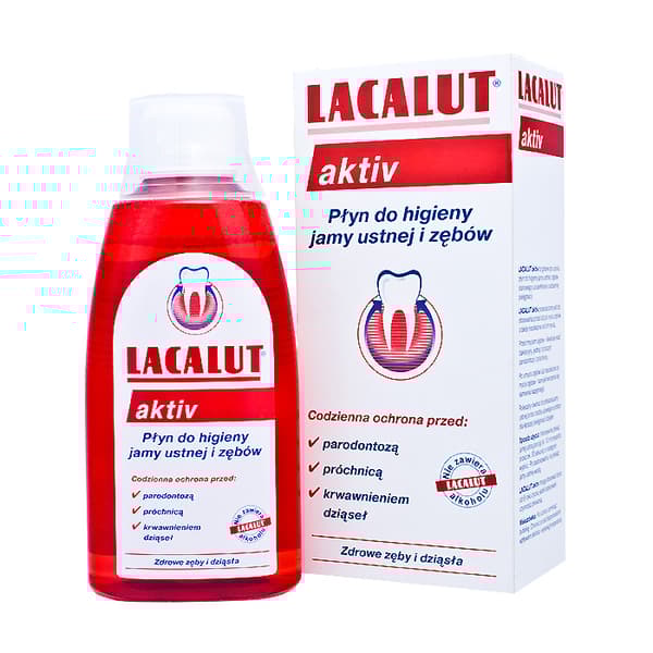Munskölj Lacalut Aktiv 300ml - Fräsch andning och effektivt skydd mot karies