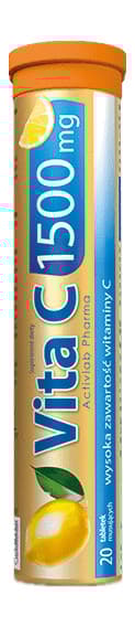 Vita C 1500 mg Oranssi Maku, 20 Purutablettia