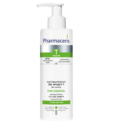 Pharmaceris T Puri-Sebogel Ansiktsrengöringsgel - Rengöring för fet hy, 190 ml
