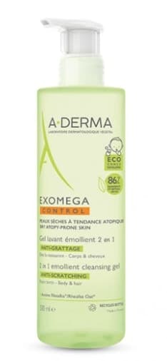 A-Derma Emollient Cleansing Gel Exomega Control, 500 ml