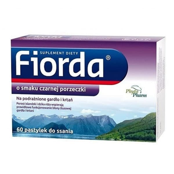 Mustaviinimarjanmakuinen Fiorda imeskelytabletti 60 kpl