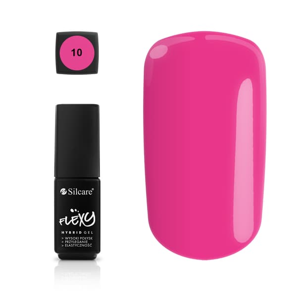 Hybrid Nagellack Silcare Flexy för naglar - Profesionell Formula för Långvarig Färg och Glans, 4,5g