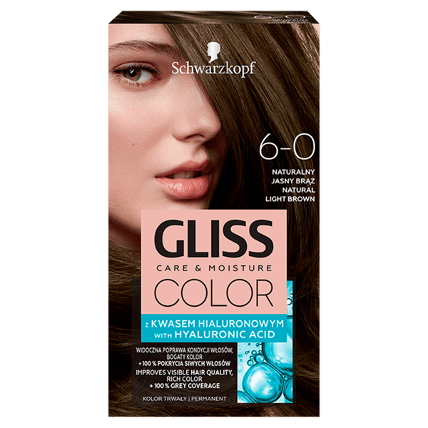 Hyaluronsyra Infuserad Ljusblond Hårfärg - Gliss Color 6-0