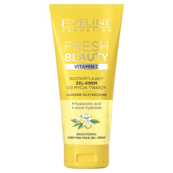 Eveline Cosmetics Fräsch Skönhet Lystergivande ansiktsrengöringsgel med vitamin C, 150ml
