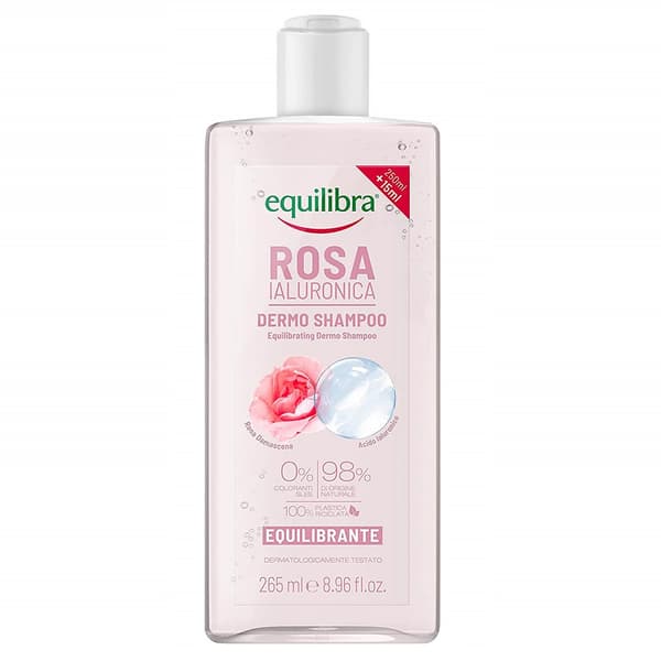 Equilibra, Balanserande Schampo med Ros och Hyaluronsyra, 265 ml