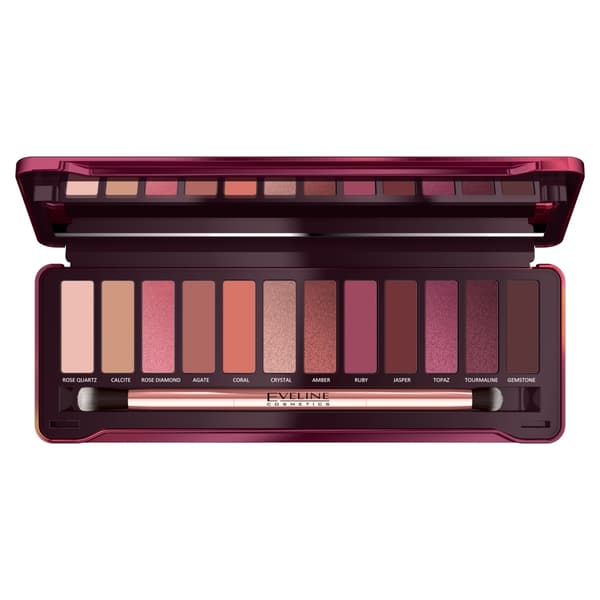 Eveline Cosmetics Ruby Glamour Luomiväripaletti 12 Sävyä