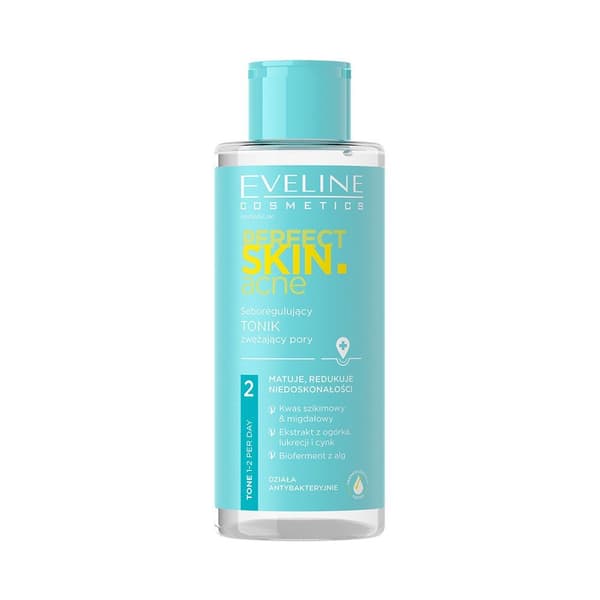 Eveline Cosmetics Perfekt Hud Acne Pore-Stramning Sebumregulerende Toner, 200 ml