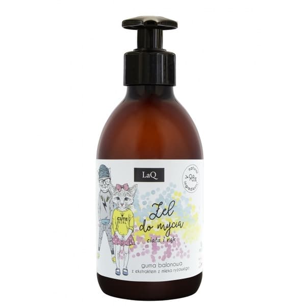 LaQ Børnevaskegel med Bubblegum Duft, 300 ml