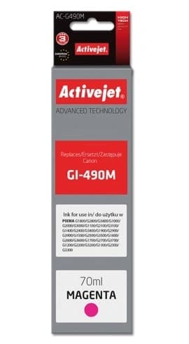 AktivJet Blæk til Canon AC-G490M (erstatning for GI-490M) i cyan (blå) farge