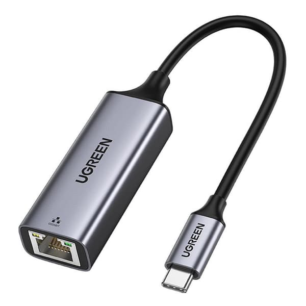 Ugreen Externt Nätverkskort RJ45 - USB Typ C (1000 Mbps/1 Gbps) Gigabit Ethernet Grå (CM199)