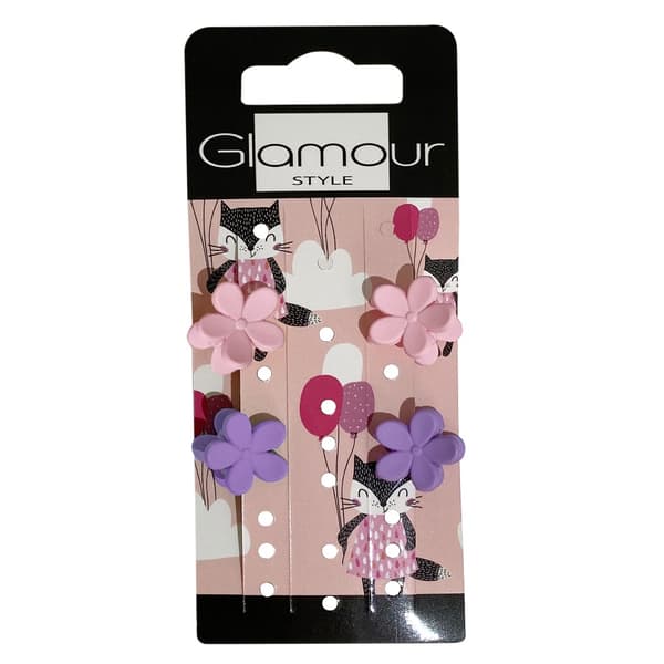 Glamour Barn Hårspännen Blommor, 4-pack
