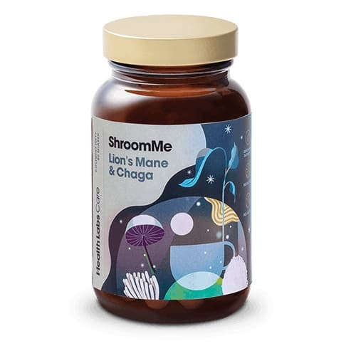 ShroomMe Lion's Mane & Chaga Energiboost och Fokusförbättring, 45,54g