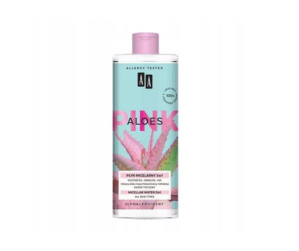 AA Aloes Pink, Misellivesi 3in1, Kasvojenpuhdistus 400 ml